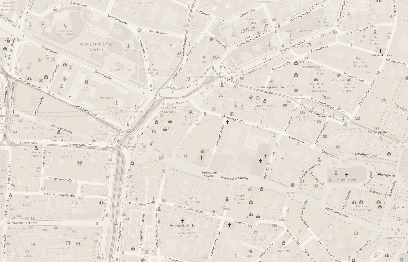 Karte: HaarWerk im Oberpollinger an der Neuhauser Straße, nahe Karlsplatz (Stachus), München